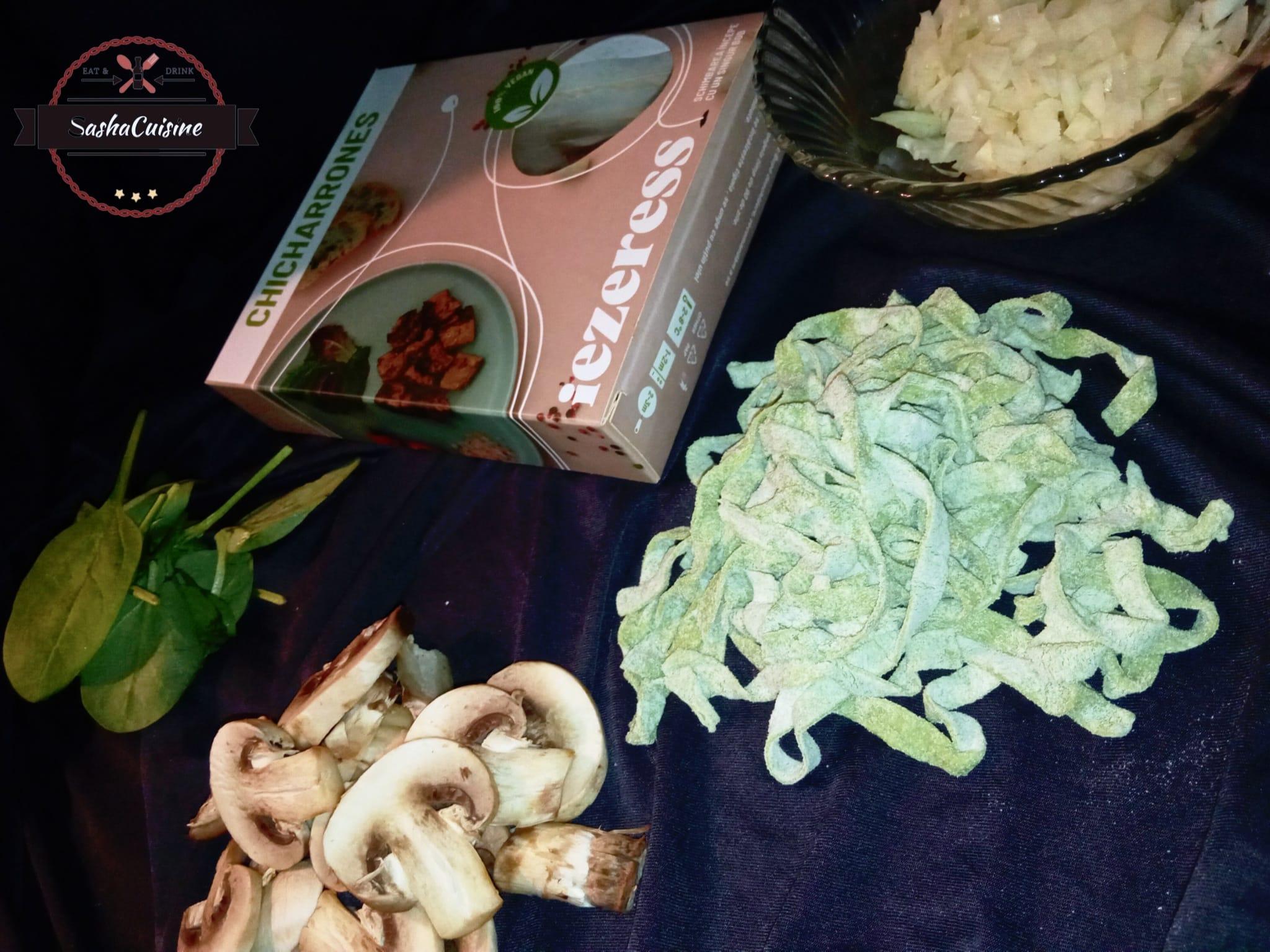 Paste vegane cu ciuperci și spanac