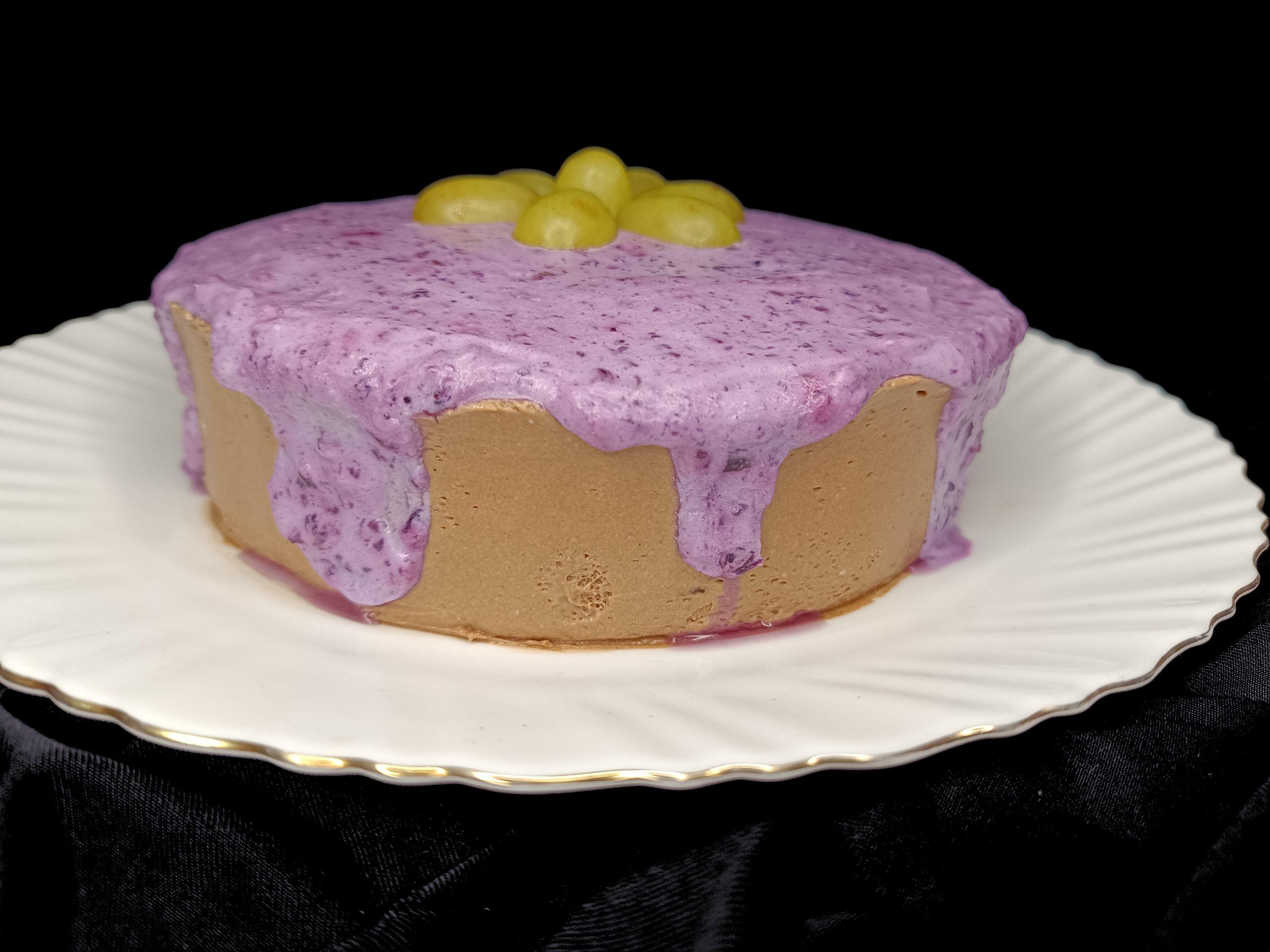 Cheesecake cu struguri și ciocolată